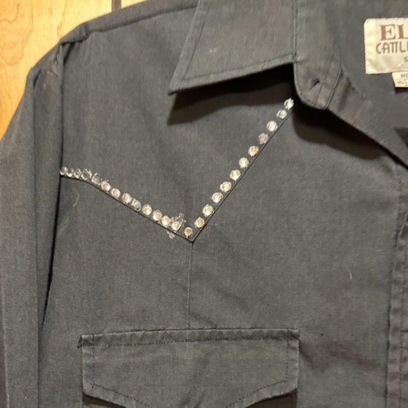 Women's Vintage Ely Cattleman Rhinestone Pearl Snap Shirt - Medium - Picture 4 of 8